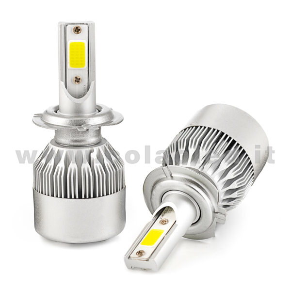 H7 15000LM 5800K KIT LED 12V CANBUS 2 LAMPADE BIANCO FREDDO 72W KIT LED COLAOLED CANBUS H7 - immagine 2