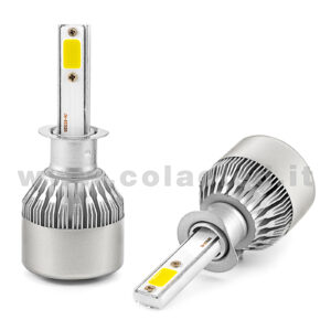 H1 15000LM 5800K KIT LED 12V CANBUS 2 LAMPADE BIANCO FREDDO 72W KIT LED COLAOLED CANBUS H1