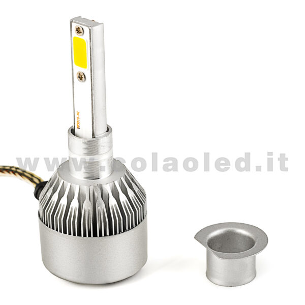 H1 15000LM 5800K KIT LED 12V CANBUS 2 LAMPADE BIANCO FREDDO 72W KIT LED COLAOLED CANBUS H1 - immagine 4