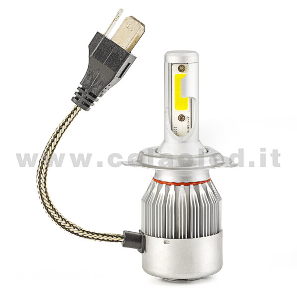 H4 15000LM 5800K KIT LED 12V CANBUS 2 LAMPADE ANABBAGLIANTI ABBAGLIANTI BIANCO FREDDO 72W KIT LED DOPPIA FUNZIONE COLAOLED CANBUS H4 - immagine 3