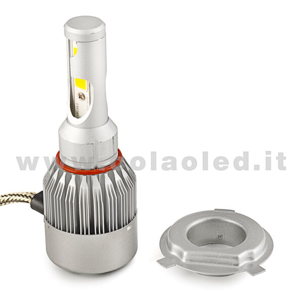 H4 15000LM 5800K KIT LED 12V CANBUS 2 LAMPADE ANABBAGLIANTI ABBAGLIANTI BIANCO FREDDO 72W KIT LED DOPPIA FUNZIONE COLAOLED CANBUS H4 - immagine 4
