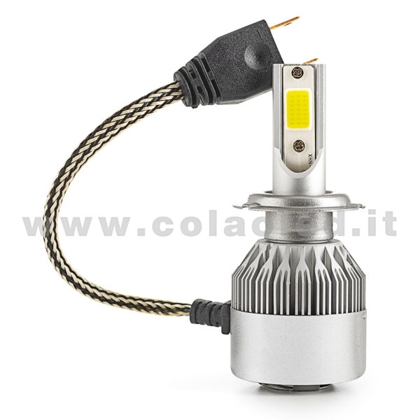 H7 15000LM 5800K KIT LED 12V CANBUS 2 LAMPADE BIANCO FREDDO 72W KIT LED COLAOLED CANBUS H7 - immagine 3