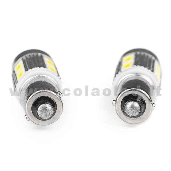 T4W 12V CANBUS 2 LAMPADINE MODELLO 10 SMD 5630 BIANCO LATTE LENTICOLARE ANTERIORE NO ERRORE SUPER CANBUS BA9S - immagine 3