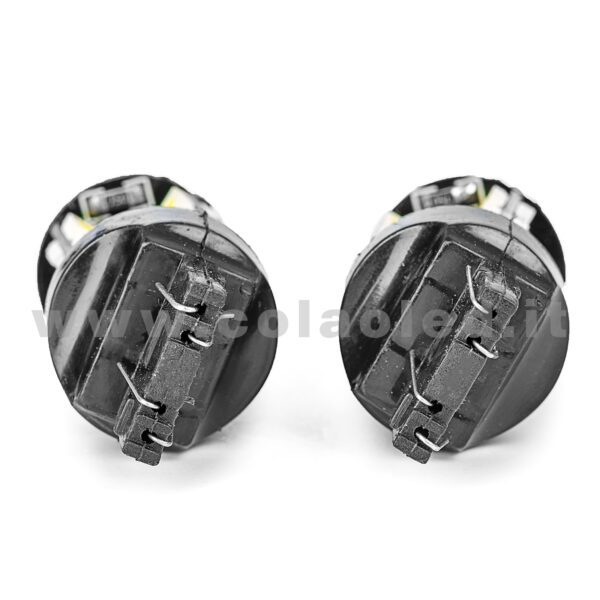 T20 CANBUS 2 LAMPADINE MODELLO DOPPIA INTENSITÀ 19 SMD 5050 BIANCO LATTE NO ERRORE CANBUS 7443 - immagine 3