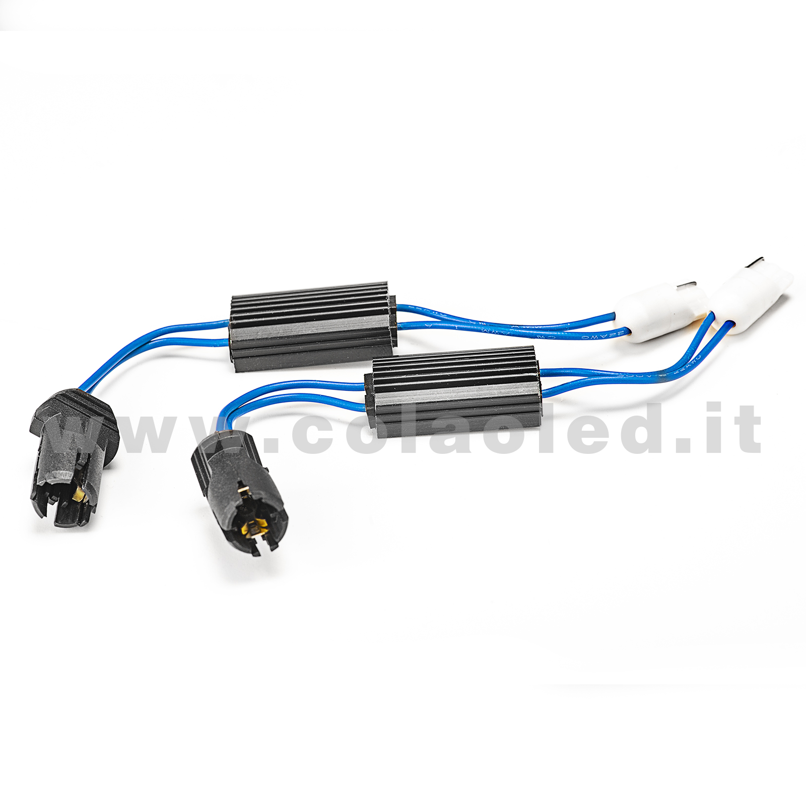 2 Resistori In Alluminio 10W 5 Ohm 5% Bobinati – Per Convertitori LED E Circuiti AC/DC, Asta Con Foro 1,8mm