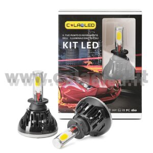 H1 18000LM 5800K KIT LED 12V CANBUS 2 LAMPADE BIANCO FREDDO 80W KIT LED COLAOLED CANBUS H1