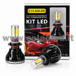H7 18000LM 5800K KIT LED 12V CANBUS 2 LAMPADE BIANCO FREDDO 80W KIT LED COLAOLED CANBUS H7