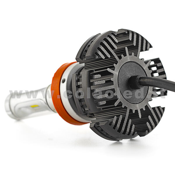 H9 6000LM KIT LED 1 LAMPADA 50W DISSIPAZIONE LAMELLE LED CREE KIT LED H9 - immagine 6
