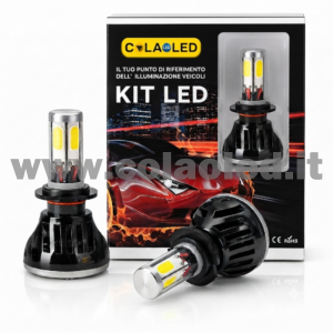 H7 18000LM 5800K KIT LED 12V CANBUS 2 LAMPADE BIANCO FREDDO 80W KIT LED COLAOLED CANBUS H7