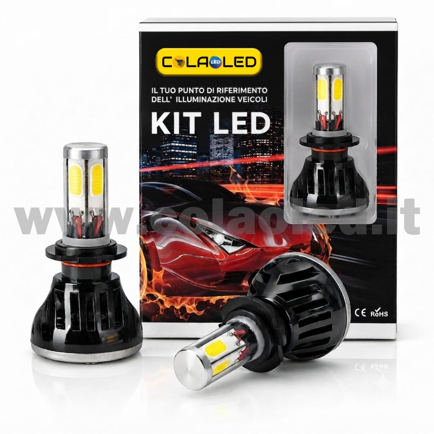 Kit LED H7 18000 Lumen 5800K CANBUS 2 Lampade 80W COLOAOLED per auto, moto, camper, furgoni e autocarri