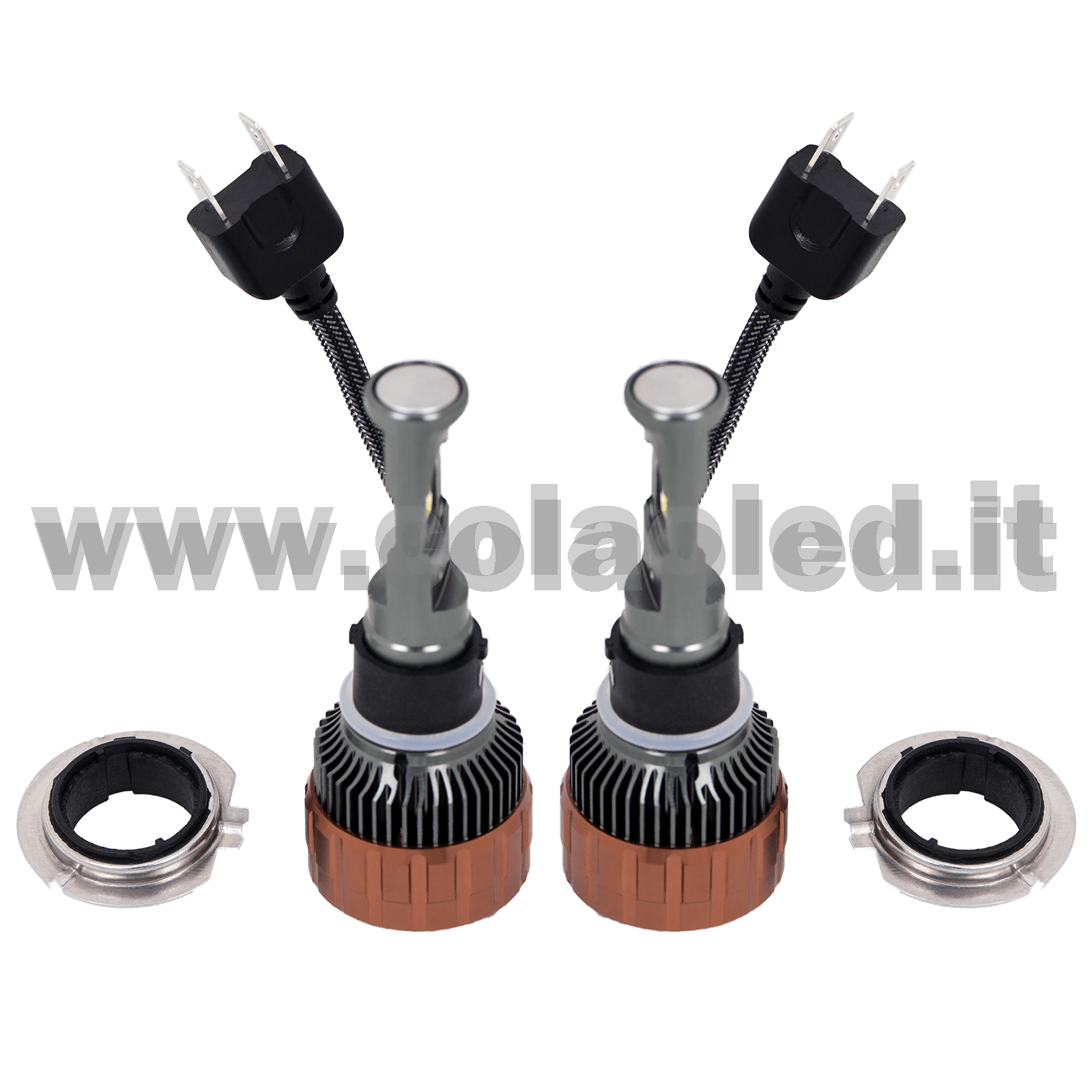 H7 24000LM 5800K KIT LED 12V CANBUS 2 LAMPADE BIANCO FREDDO 100W KIT LED COLAOLED CANBUS H7 - immagine 3