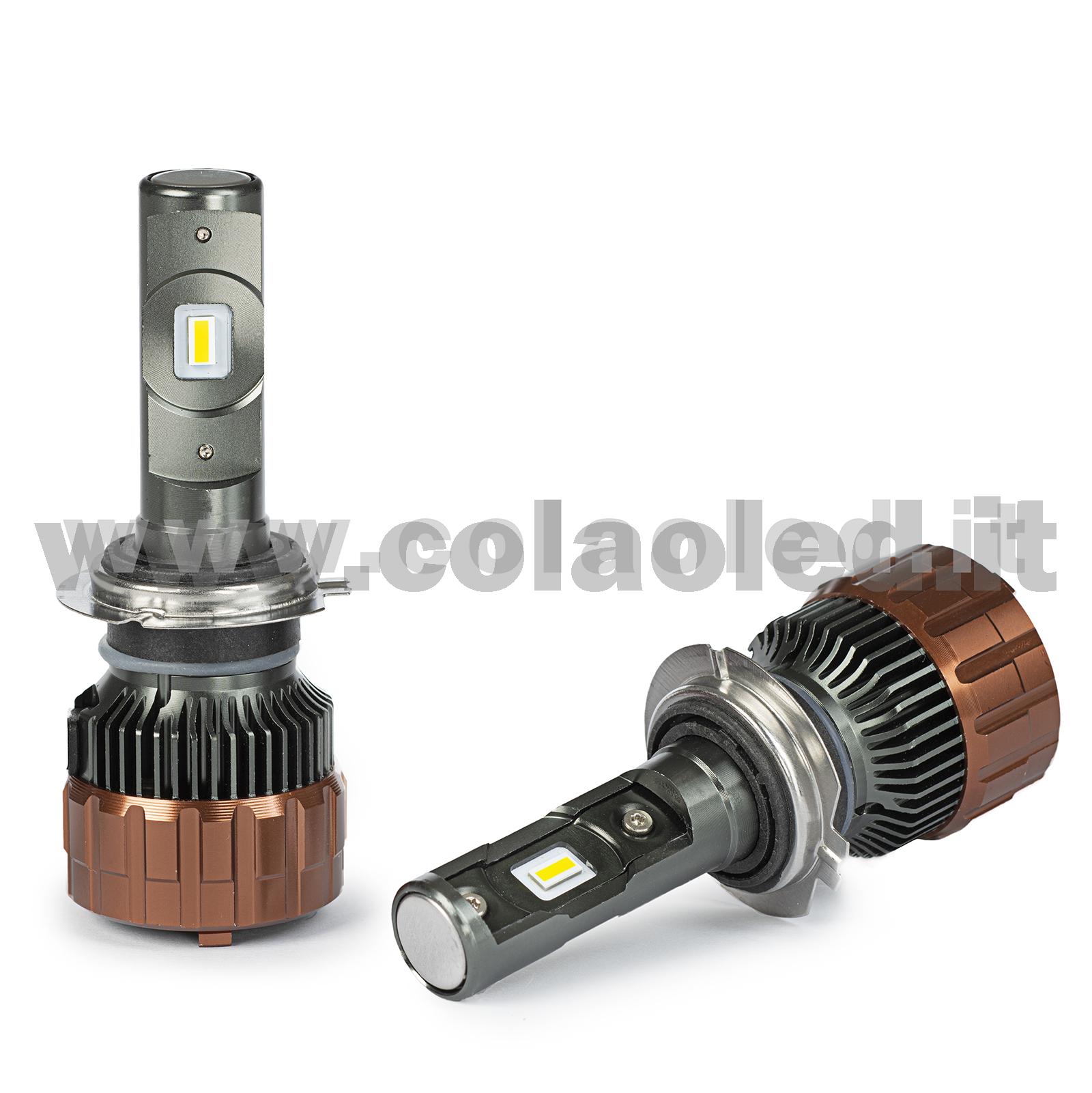 H7 12000LM KIT LED 2 LAMPADE BIANCO LATTE SOSTITUZIONE ALOGENO ULTRA PICCOLO 100W PROGETTO MICRO POWER LUCE BIANCA FARO H7