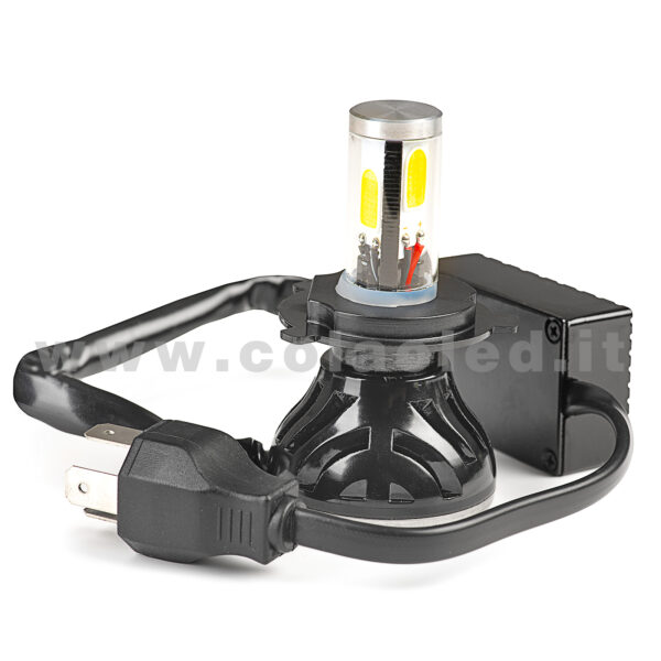 H4 18000LM 5800K KIT LED 12V CANBUS 2 LAMPADE ANABBAGLIANTI ABBAGLIANTI DOPPIA FUNZIONE BIANCO FREDDO 80W KIT LED COLAOLED CANBUS H4 - immagine 3