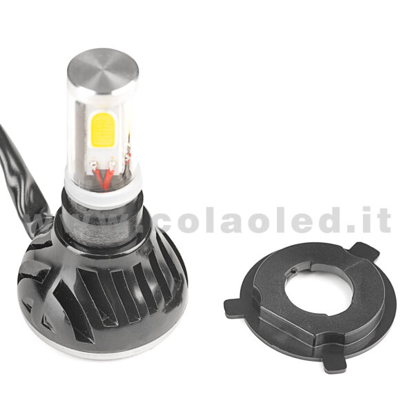 H4 18000LM 5800K KIT LED 12V CANBUS 2 LAMPADE ANABBAGLIANTI ABBAGLIANTI DOPPIA FUNZIONE BIANCO FREDDO 80W KIT LED COLAOLED CANBUS H4 - immagine 4