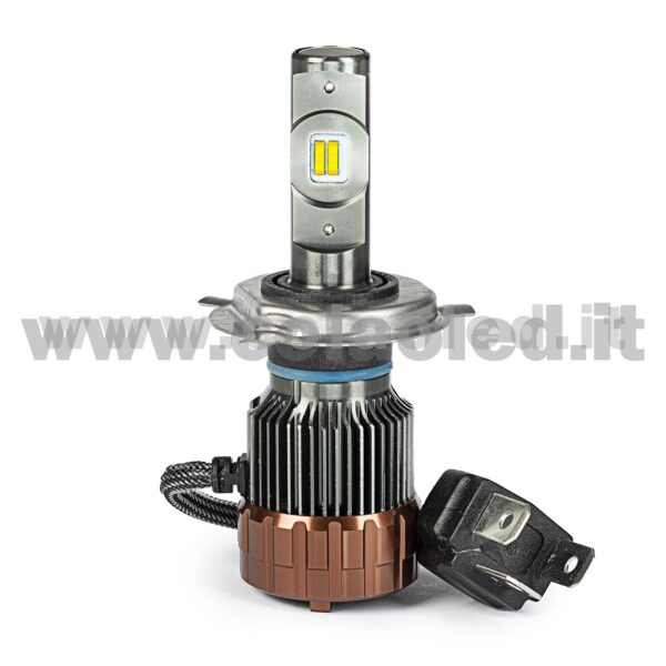 H4 24000LM 5800K KIT LED 12V CANBUS 2 LAMPADE ANABBAGLIANTI ABBAGLIANTI BIANCO FREDDO 100W KIT LED DOPPIA FUNZIONE COLAOLED CANBUS H4 - immagine 2
