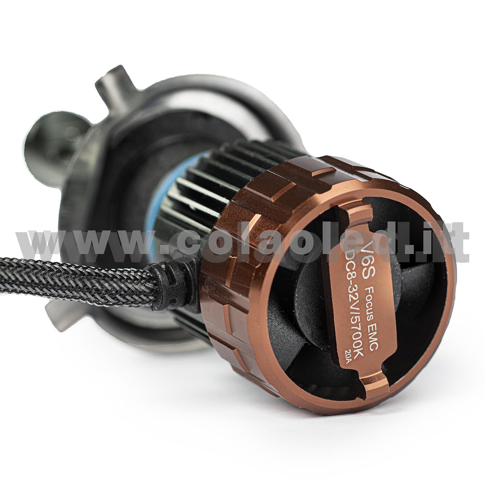 H4 24000LM 5800K KIT LED 12V CANBUS 2 LAMPADE ANABBAGLIANTI ABBAGLIANTI BIANCO FREDDO 100W KIT LED DOPPIA FUNZIONE COLAOLED CANBUS H4 - immagine 5