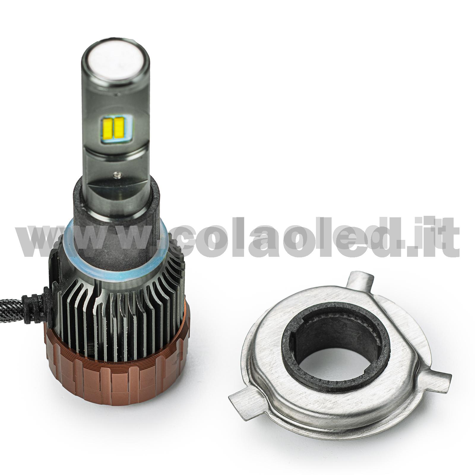 H4 24000LM 5800K KIT LED 12V CANBUS 2 LAMPADE ANABBAGLIANTI ABBAGLIANTI BIANCO FREDDO 100W KIT LED DOPPIA FUNZIONE COLAOLED CANBUS H4 - immagine 3