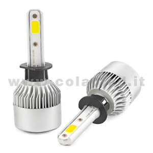 H1 16000LM 5800K KIT LED 12V CANBUS 2 LAMPADE BIANCO FREDDO 80W KIT LED COLAOLED CANBUS H1