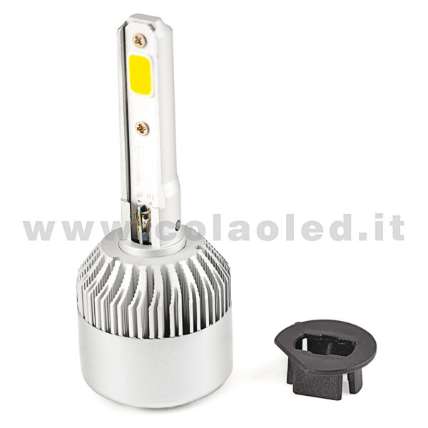 H1 16000LM 5800K KIT LED 12V CANBUS 2 LAMPADE BIANCO FREDDO 80W KIT LED COLAOLED CANBUS H1 - immagine 5