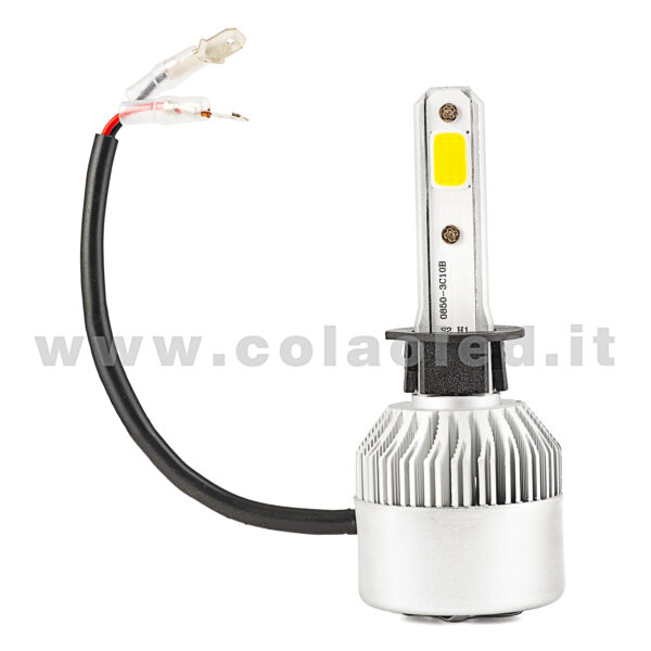H1 16000LM 5800K KIT LED 12V CANBUS 2 LAMPADE BIANCO FREDDO 80W KIT LED COLAOLED CANBUS H1 - immagine 3