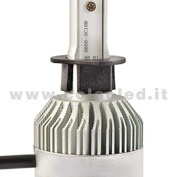 H1 16000LM 5800K KIT LED 12V CANBUS 2 LAMPADE BIANCO FREDDO 80W KIT LED COLAOLED CANBUS H1 - immagine 4
