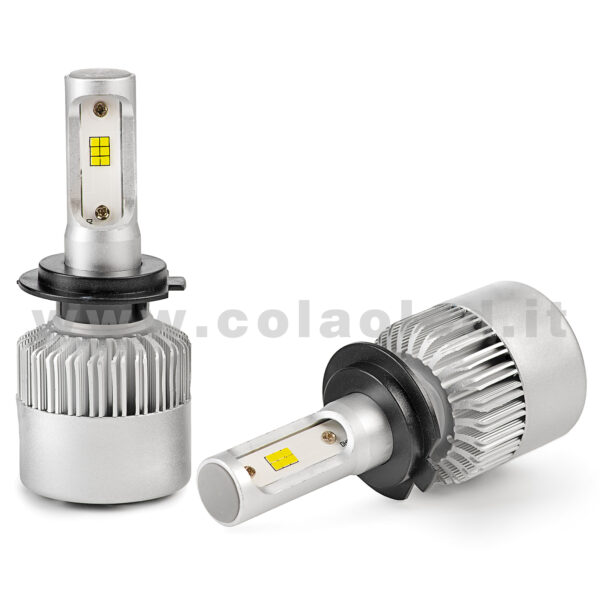 H7 16000LM 5800K KIT LED 12V CANBUS 2 LAMPADE BIANCO FREDDO 80W KIT LED COLAOLED CANBUS H7 - immagine 2