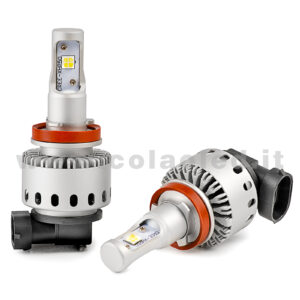 H11 24000LM 5800K KIT LED 12V SENZA FILO CANBUS 2 LAMPADE BIANCO FREDDO 110W KIT LED CONNESSIONE DIRETTA COLAOLED CANBUS Plug and play H11