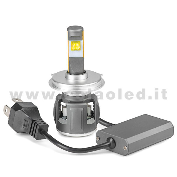 H4 34000LM 5800K KIT LED 12V CANBUS 2 LAMPADE ANABBAGLIANTI ABBAGLIANTI LED BIANCO FREDDO 160W KIT LED DOPPIA FUNZIONE COLAOLED CANBUS H4 - immagine 3