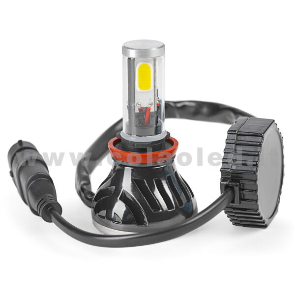 H8 18000LM 5800K KIT LED 12V CANBUS 2 LAMPADE  BIANCO FREDDO 80W KIT LED COLAOLED CANBUS H8 - immagine 3