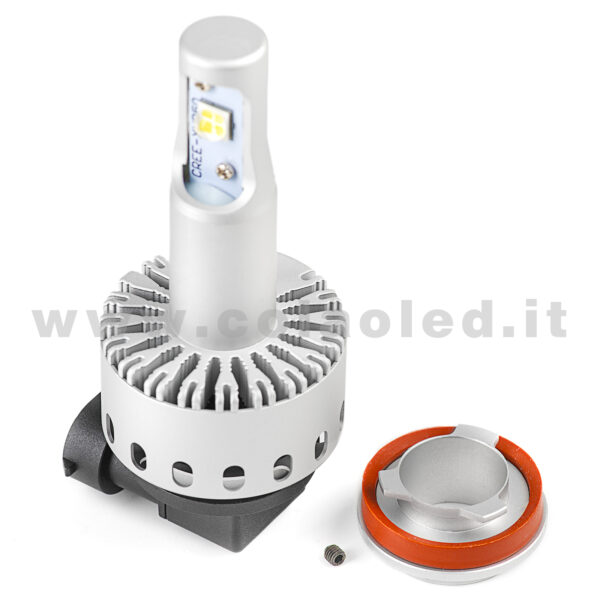 H9 8000LM KIT LED 1 LAMPADA CHIP CREE KIT LED ULTIMA TECNOLOGIA 40W H9 - immagine 4