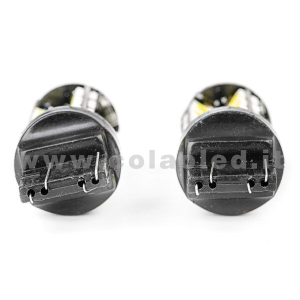T20 CANBUS 2 LAMPADINE MODELLO DOPPIA INTENSITÀ 27 SMD 5050 BIANCO LATTE NO ERRORE CANBUS 7443 - immagine 3