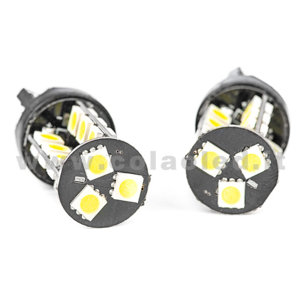 T20 CANBUS 2 LAMPADINE MODELLO DOPPIA INTENSITÀ 27 SMD 5050 BIANCO LATTE NO ERRORE CANBUS 7443 - immagine 2