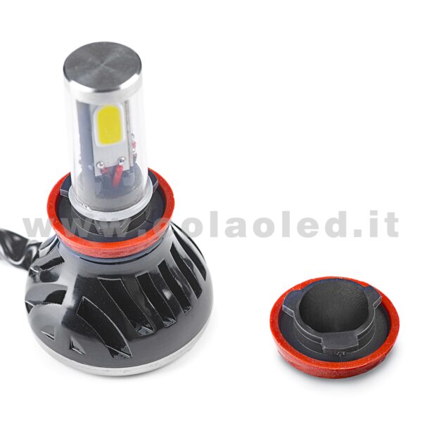 H8 18000LM 5800K KIT LED 12V CANBUS 2 LAMPADE  BIANCO FREDDO 80W KIT LED COLAOLED CANBUS H8 - immagine 4
