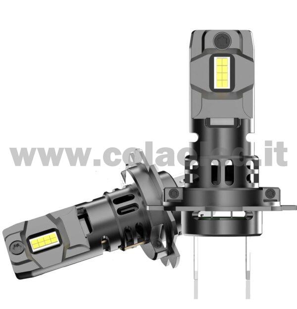 H7 20000LM 5800K KIT LED 12V SENZA FILO CANBUS 2 LAMPADE BIANCO FREDDO 110W KIT LED CONNESSIONE DIRETTA SENZA FILO COLAOLED CANBUS Plug and play CON VENTOLA H7