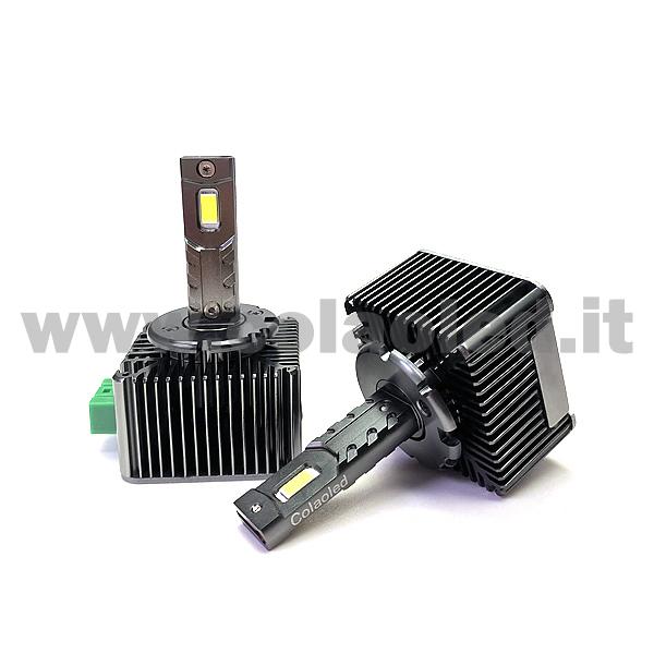 D2s 30000LM 5800K 12V KIT LED CONVERSIONE XENON BI-XENON CANBUS 2 LAMPADE  LED BIANCO FREDDO 110W KIT LED COLAOLED CANBUS Plug and play Ds2 – Colaoled