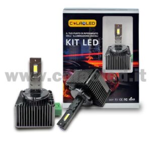 D8s 30000LM 5800K 12V KIT LED CONVERSIONE XENON BI-XENON CANBUS 2 LAMPADE LED BIANCO FREDDO 110W KIT LED COLAOLED CANBUS Plug and play Ds8