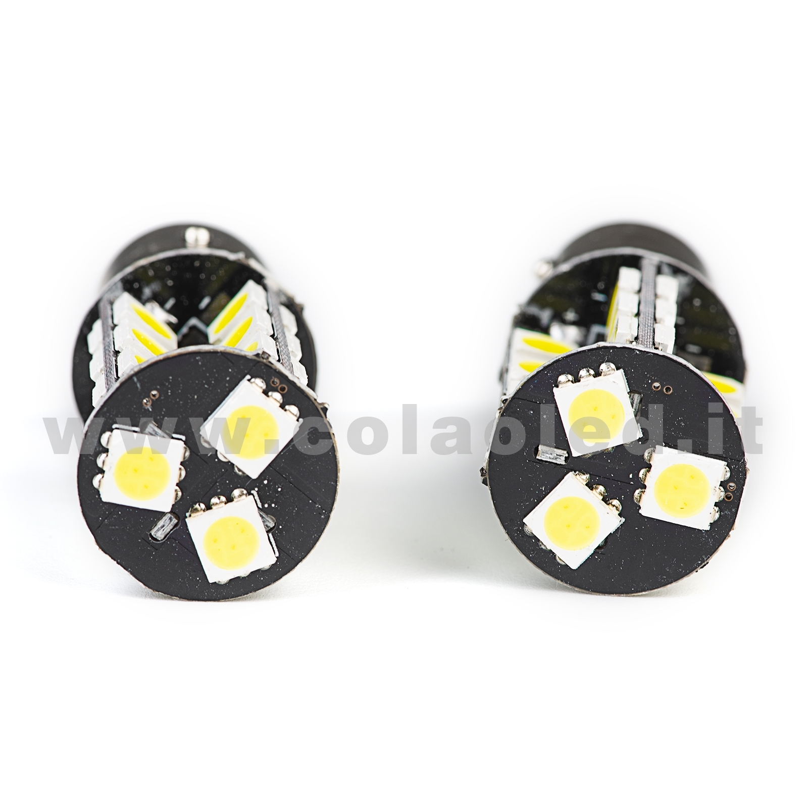 2x Lampadine P21W - 33 LED Bianchi - Serie X-LED - 10-30V - 5W - 700Lms -  CANBUS 95% - 1156 BA15S - France-Xenon