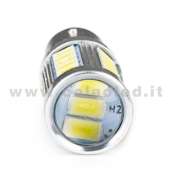 P21W 2 POLI 1157 CANBUS 1 LAMPADINA MODELLO 33 CHIP LED BIANCO LATTE NO ERRORE SUPER CANBUS BA15D - immagine 2