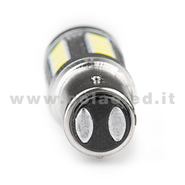 P21W 2 POLI 1157 CANBUS 1 LAMPADINA MODELLO 33 CHIP LED BIANCO LATTE NO ERRORE SUPER CANBUS BA15D - immagine 3