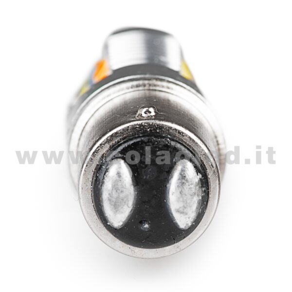 P21W 2 POLI 1157 CANBUS 1 LAMPADINA MODELLO 22 CHIP LED BIANCO LATTE CHIP LED ARANCIONE NO ERRORE SUPER CANBUS BA15D - immagine 3