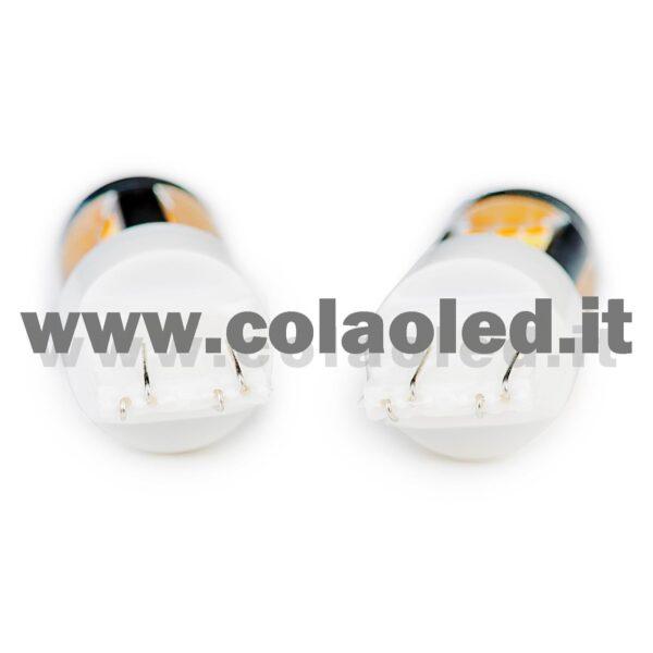 T20 CANBUS 2 LAMPADINE MODELLO DOPPIA INTENSITÀ 42 SMD 2835 BIANCO LATTE GIALLO NO ERRORE CANBUS 7443 - immagine 3