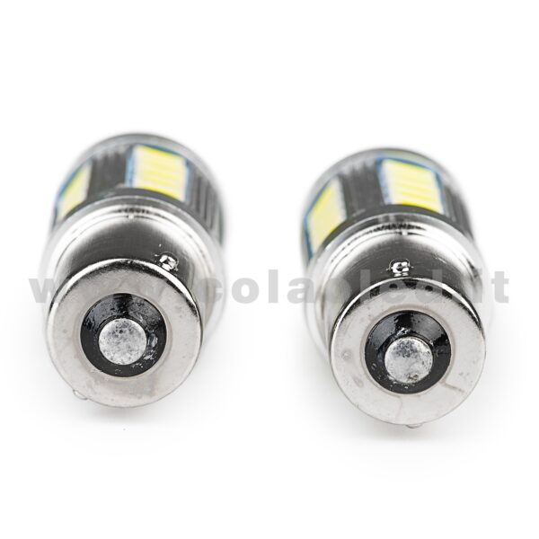 P21W 1 POLO CANBUS 2 LAMPADINE MODELLO 33 SMD 5630 BIANCO LATTE LENTICOLARE ANTERIORE NO ERRORE SUPER CANBUS 1156 BA15S - immagine 3