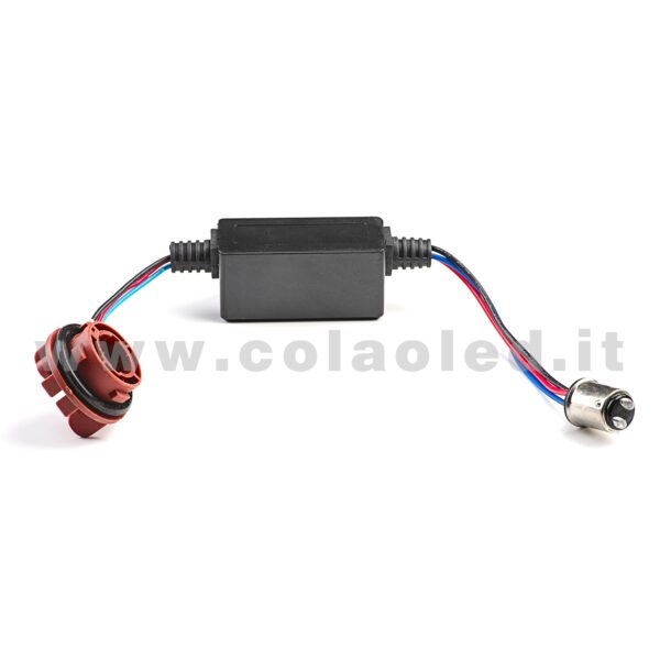 COPPIA RESISTENZE CANBUS 1157 BAY15D P21W 2 POLI CANCELLA ERRORI - immagine 3