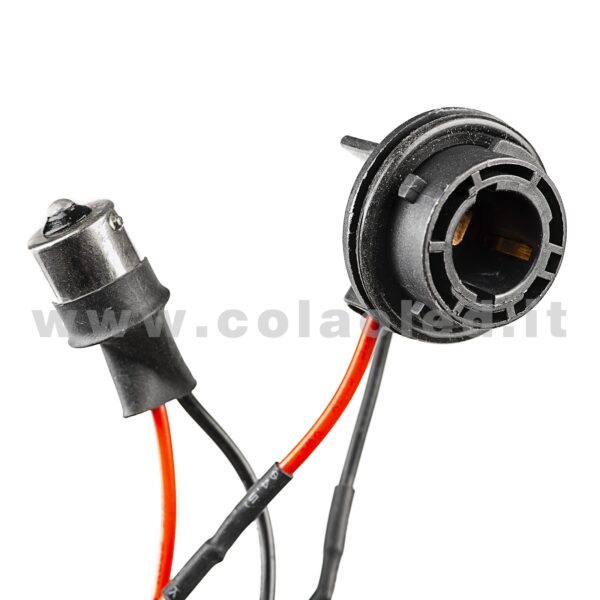 COPPIA RESISTENZE CON PORTA LAMPADA CANBUS 1156 BA15S P21W 1 POLO CANCELLA ERRORI 33,00€ - immagine 4