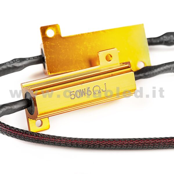 COPPIA RESISTENZE CON PORTA LAMPADA CANBUS 1156 BA15S P21W 1 POLO CANCELLA ERRORI 33,00€ - immagine 3