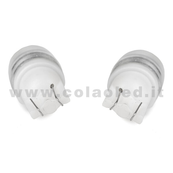 T10 LED 12V CANBUS 2 LAMPADINE MODELLO 2 SMD 5630 BIANCO LATTE NO ERRORE CANBUS W5W - immagine 3