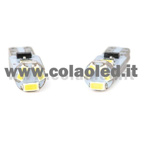T5 CANBUS 2 LAMPADINE MODELLO 5 SMD 1206 BIANCO LATTE NO ERRORE CANBUS T5 - immagine 3