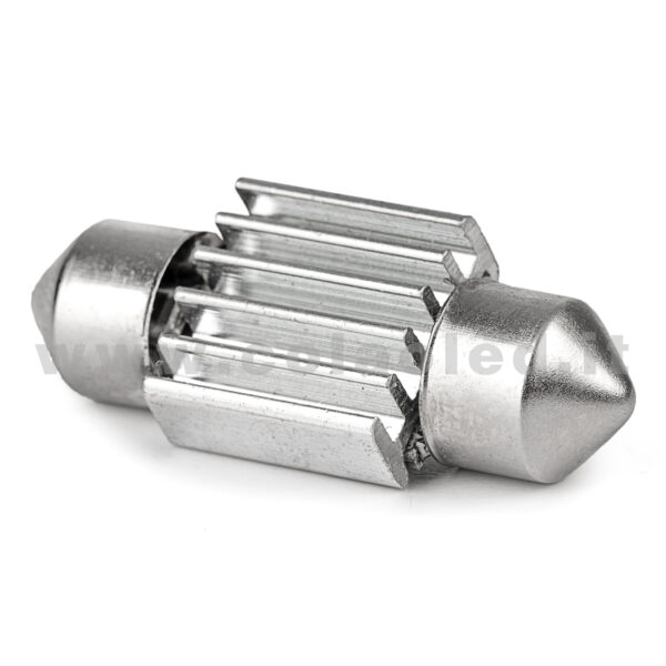 C5W 31mm 12V CANBUS 1 LAMPADINA MODELLO 2 SMD 5050 BIANCO LATTE NO ERRORE CANBUS SILURO - immagine 3