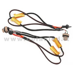 COPPIA RESISTENZE CON PORTA LAMPADA CANBUS T20 7443 CANCELLA ERRORI