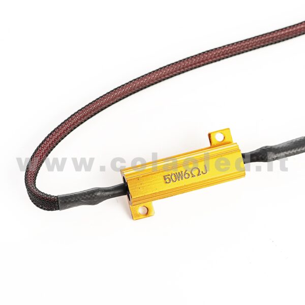 COPPIA RESISTENZE CON PORTA LAMPADA CANBUS T20 3156 CANCELLA ERRORI - immagine 3